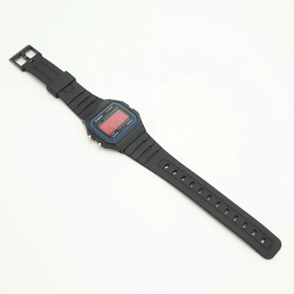 Casio F-91W Custom Mod UPGRADED BACKLIGHT Color Screen Red Crimson Digital Watch